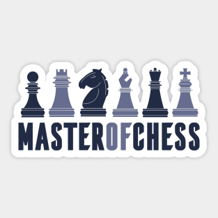 Master of Chess Game Strategy Queen King Checkmate Sticker